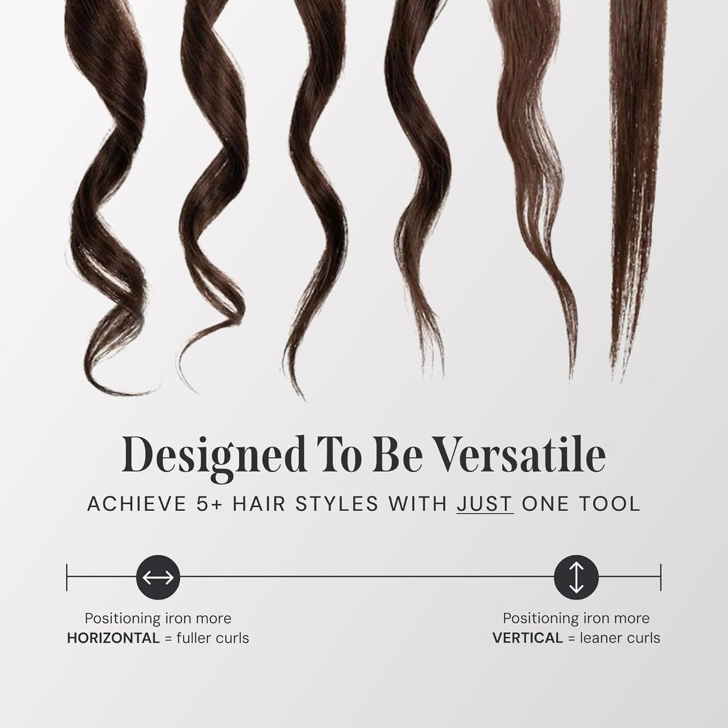 Straightener 2-in-1-Attract looks with flexible curls or perfect smoothing